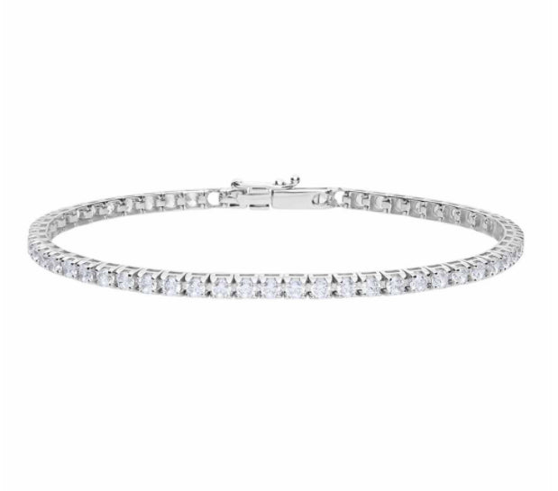 Bracciale Tennis Unisex Nardelli Oro Bianco Ct 2.70