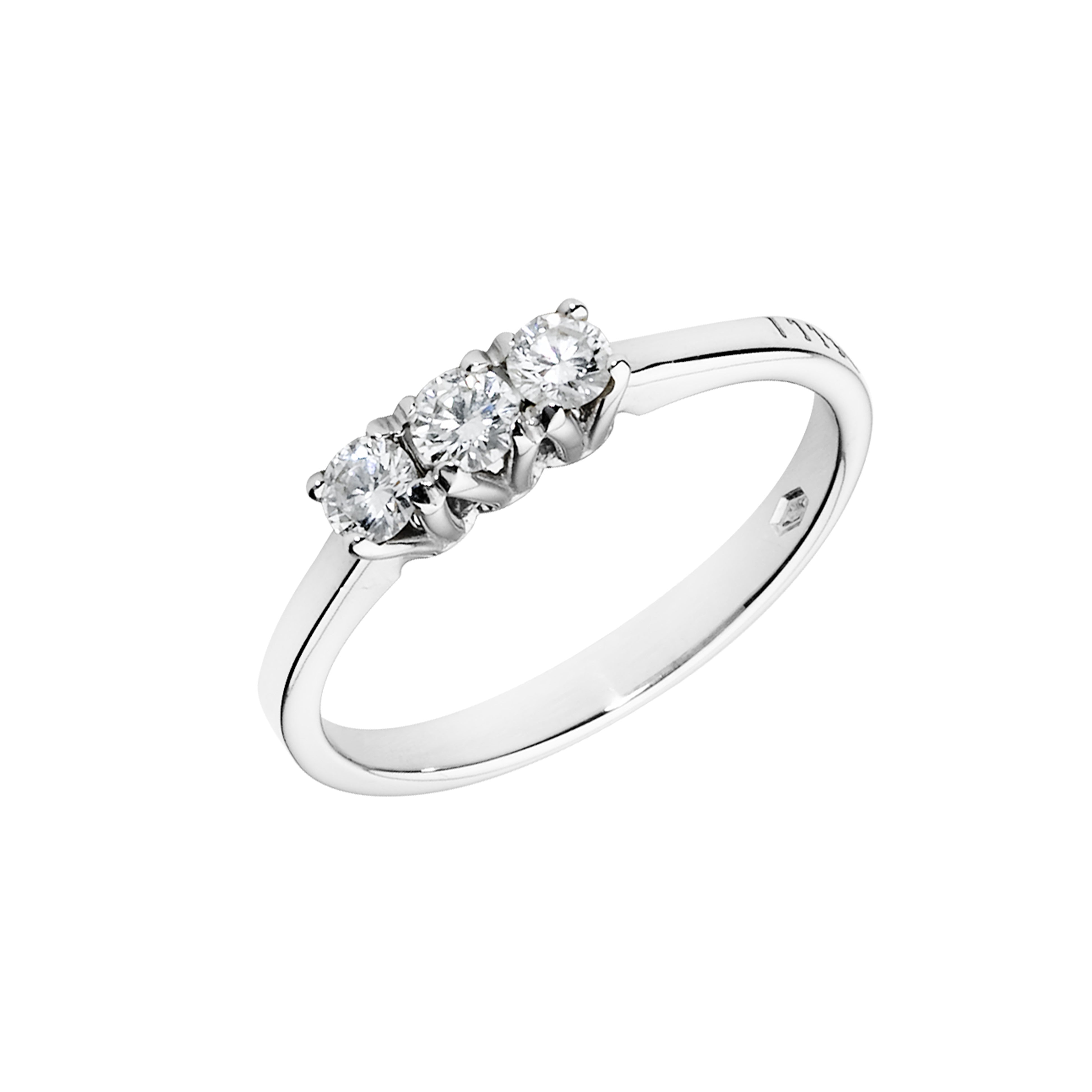 Anello Trilogy da Donna Nardelli Oro Bianco Ct 0.30