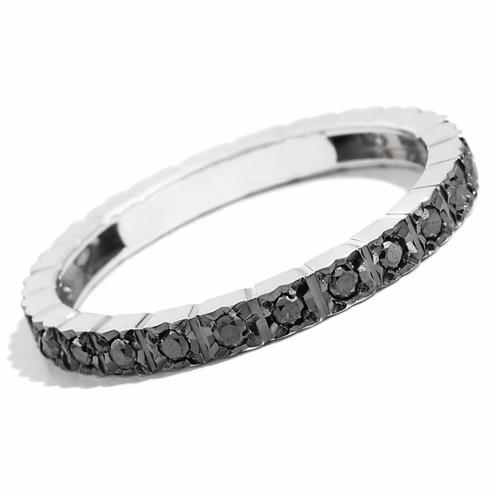 Anello Veretta da Donna Nardelli Oro Bianco Ct 0.61