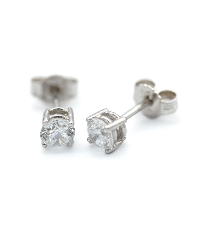 Orecchini Punto Luce da Donna Nardelli Oro Bianco Ct 0.18 IF G
