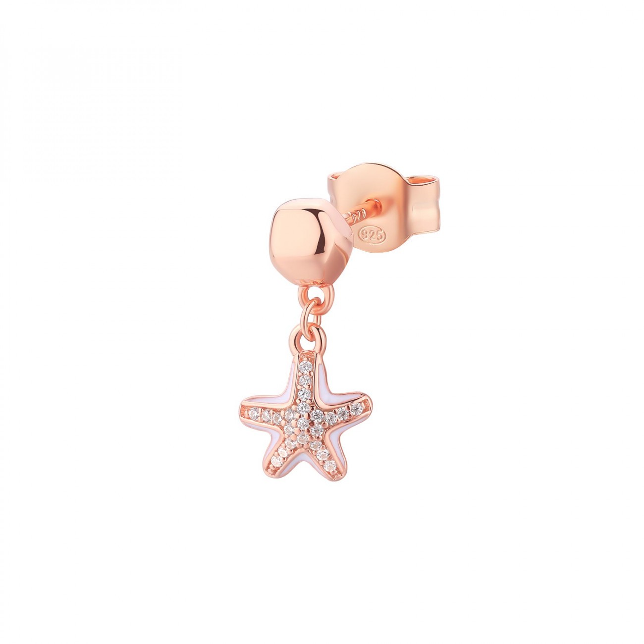Mono Orecchino da Donna Argento Rosato ROS RZIB25