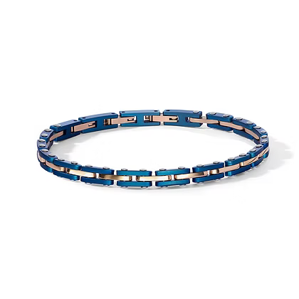 Bracciale da Uomo in Acciaio, Pvd Blu e Rosè Comete COM UBR1305