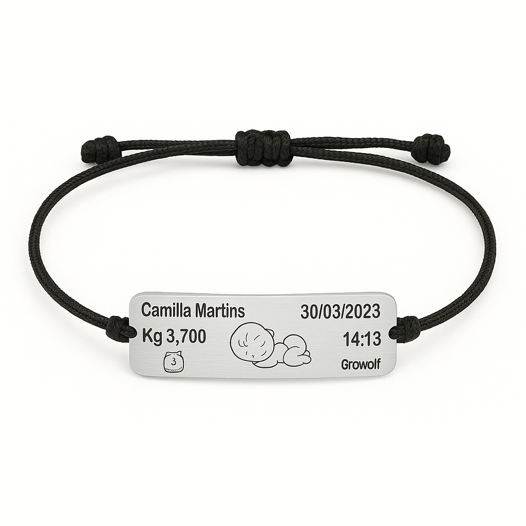 Bracciale Nascita Personalizzato in Argento 925 TIZ AGBR98