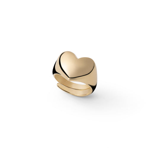 Anello in argento dorato con cuore 1AR 6628