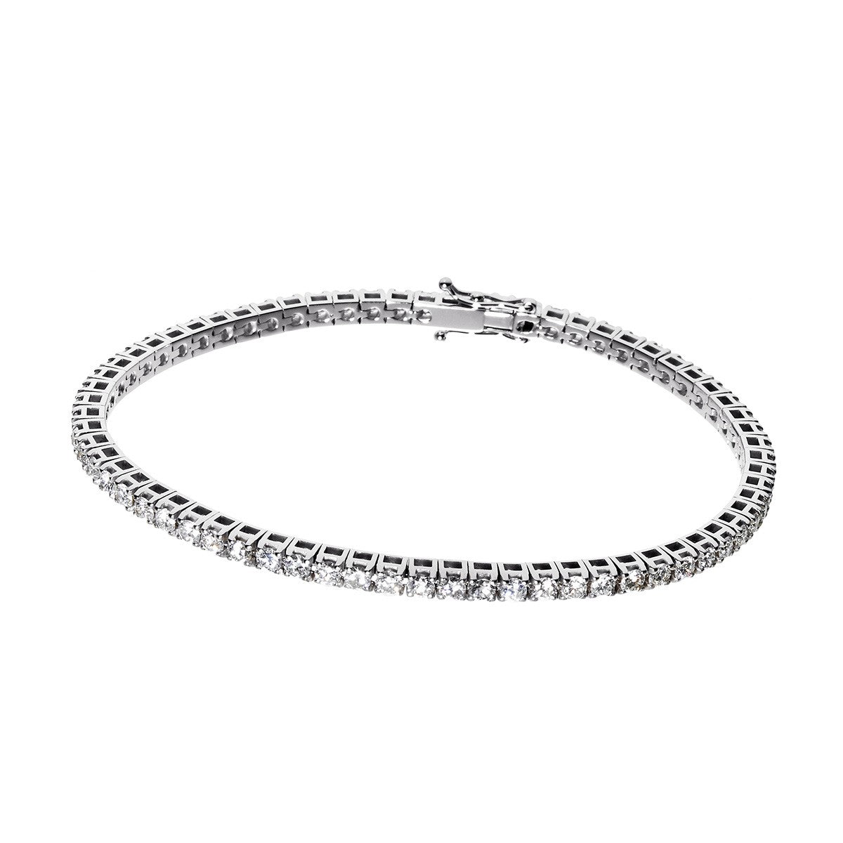Bracciale Tennis Pg Gioielli Oro Bianco Ct 3.35 G VS