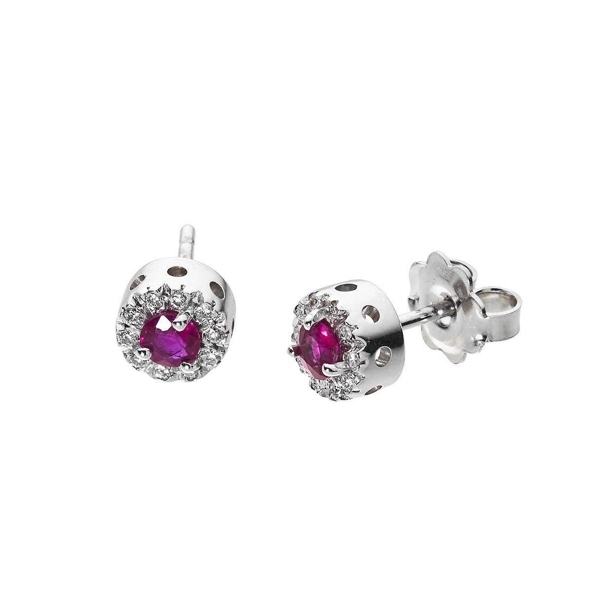 Orecchini Punto Luce da Donna Nardelli Oro Bianco Ct 0.14 Ru 0.36 IF G