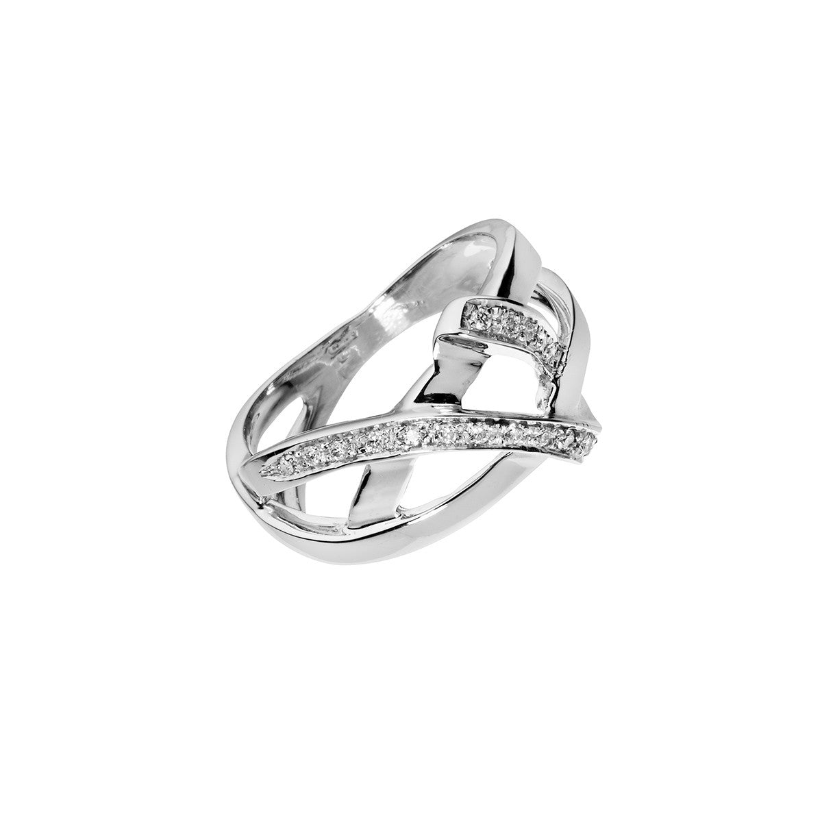 Anello da Donna Nardelli Oro Bianco Ct 0.12