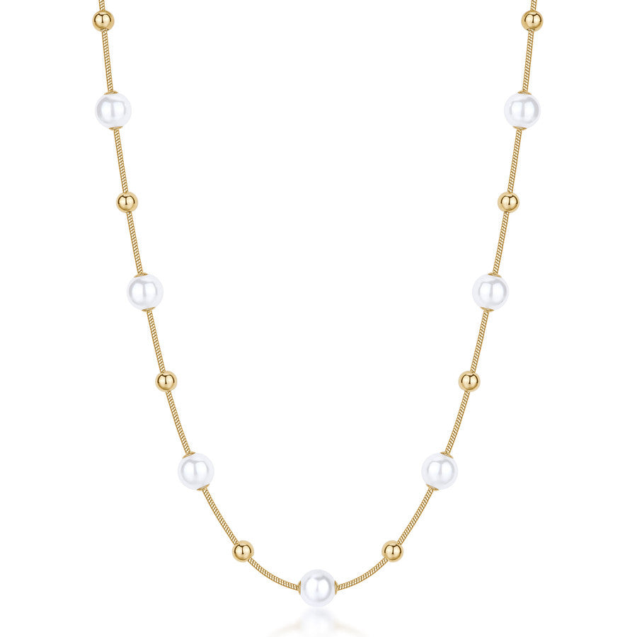 Collana da Donna Brosway in acciaio con sfere e perle Bros BPC49