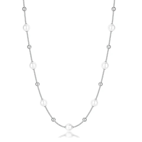 Collana da Donna Brosway in acciaio con sfere e perle Bros BPC48