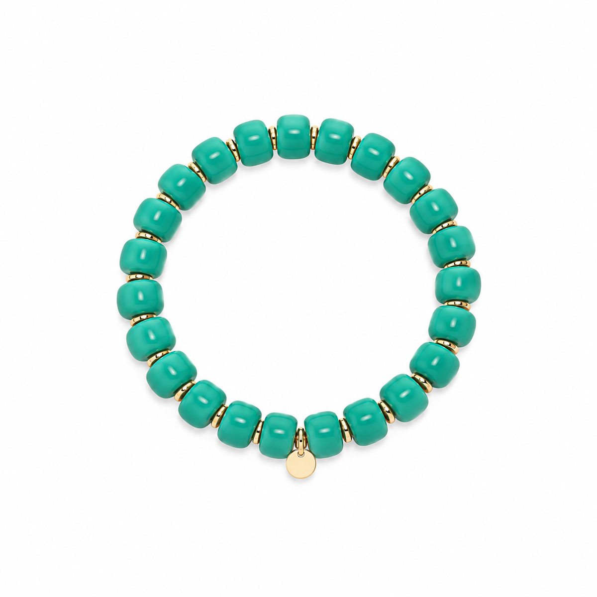 Bracciale da Donna base per charm Elastico Ibiza Verde Laguna in Argento 925 Rue de Mille RDM CB-LBR 08 C14