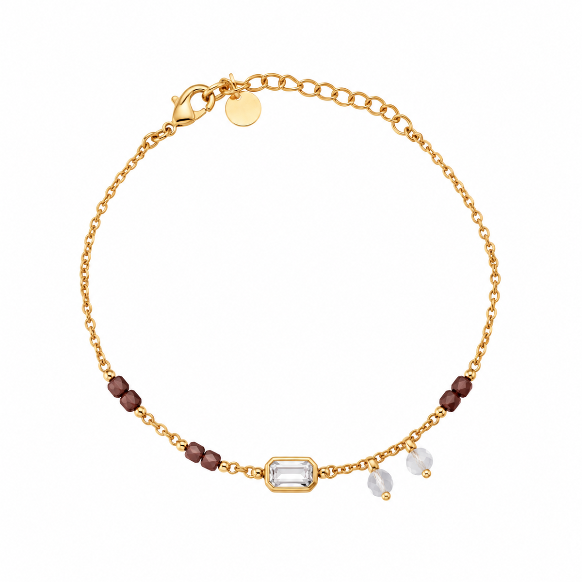 Bracciale da Donna Catena e Pietre Emerald Cut in Argento 925 Rue de Mille RDM BR-040 M2 M AU