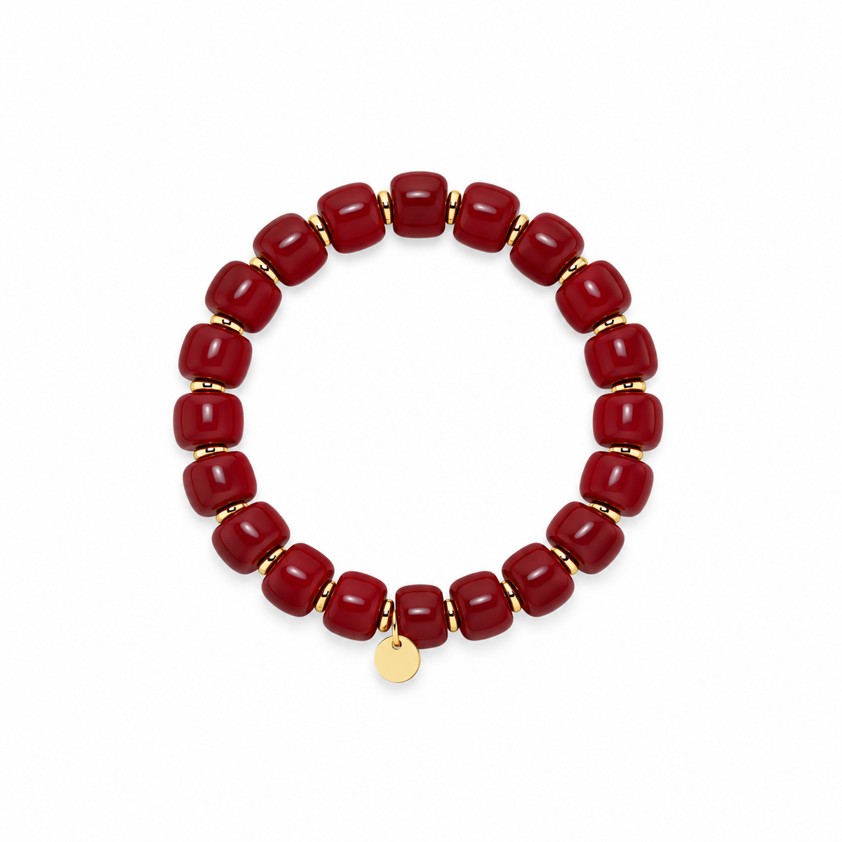 Bracciale da Donna base per charm Elastico Ibiza Burgundy in Argento 925 Rue de Mille RDM CB-LBR 08 C10