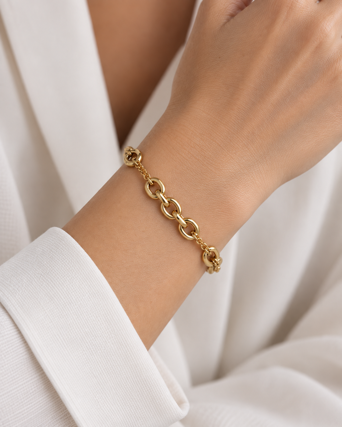 Bracciale in Oro Giallo con Maglie Geometriche in Oro 18Kt TIZIANO TIZ ORBR 279