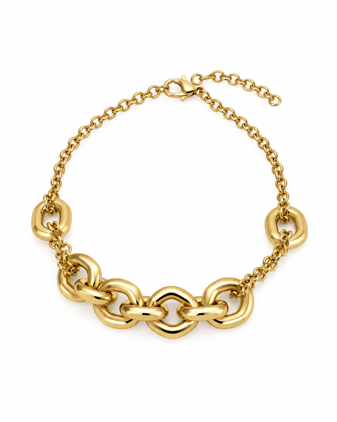Bracciale in Oro Giallo con Maglie Geometriche in Oro 18Kt TIZIANO TIZ ORBR 279