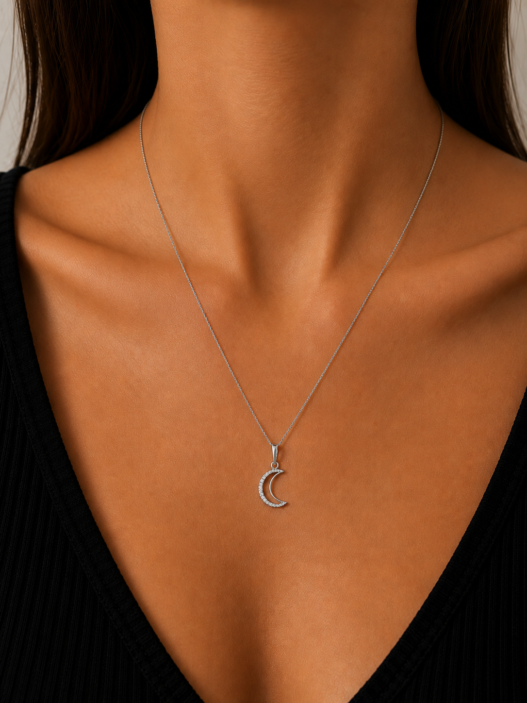 Pendente Donna Luna in oro bianco 18Kt TIZIANO TIZ ORCND 459