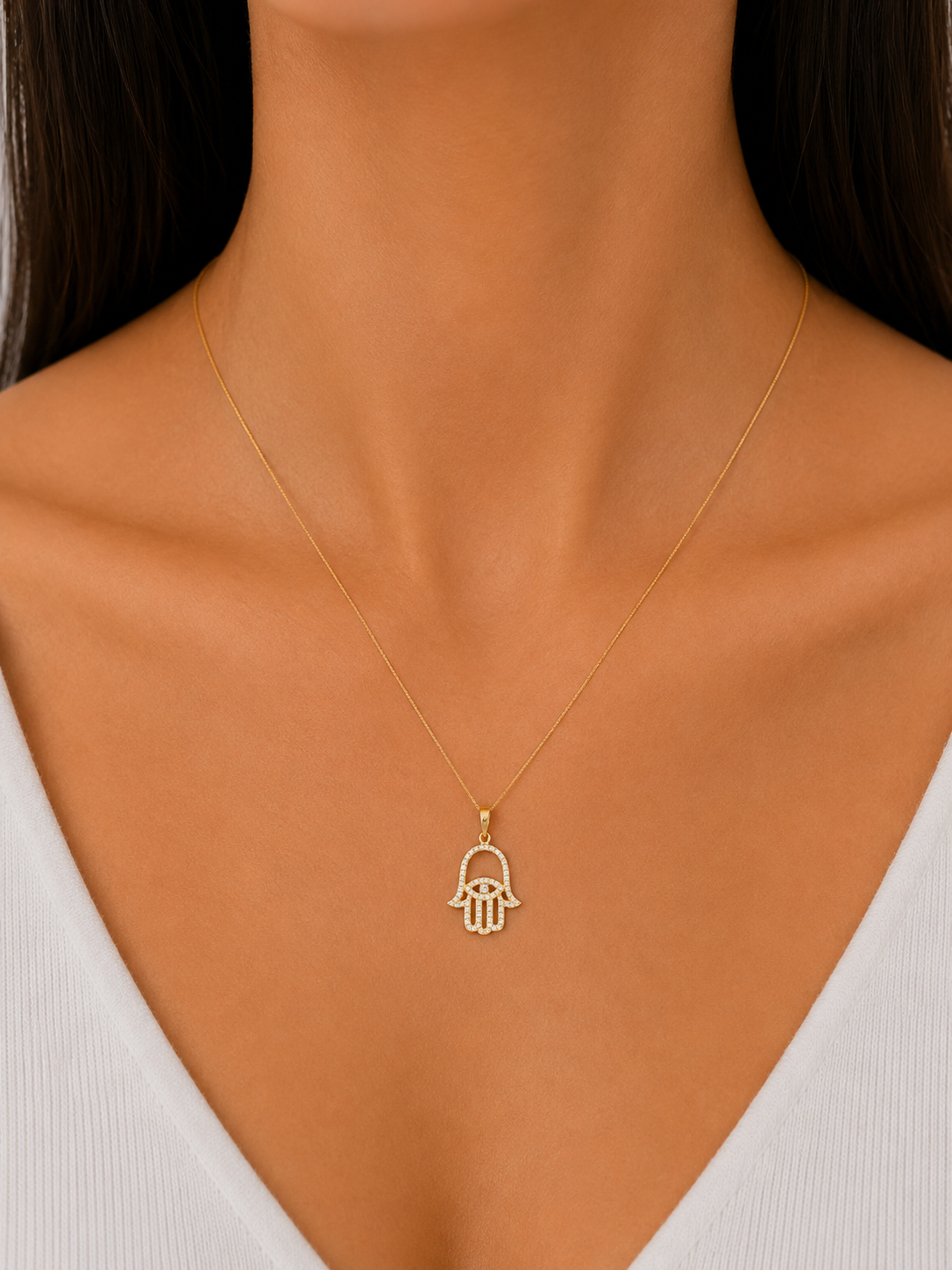 Pendente Donna Mano di Fatima in oro 18Kt Donna TIZIANO TIZ ORCND 210