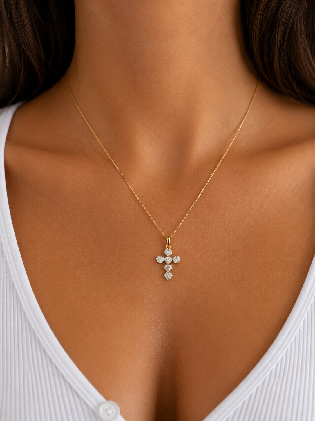 Ciondolo Croce da Donna in oro 18Kt TIZIANO TIZ ORCND 576