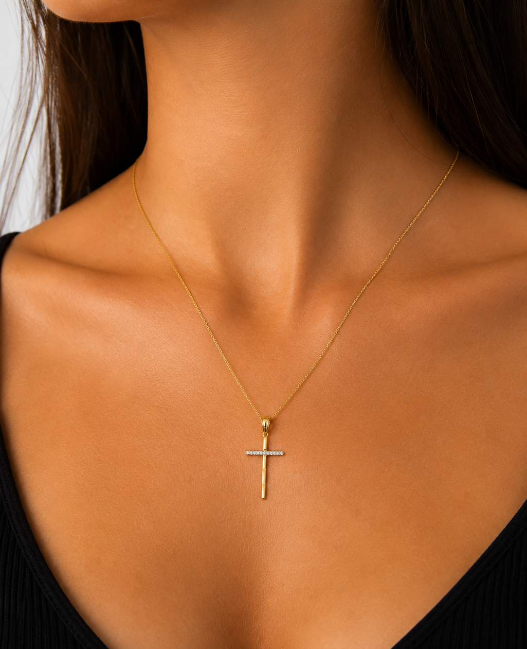 Damen-Kreuzanhänger aus 18 Karat Gold TIZIANO TIZ ORCND 455
