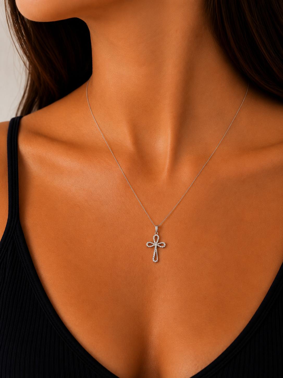 Anhänger Kreuz Damen aus 18 Karat Gold TIZIANO TIZ ORCND 15
