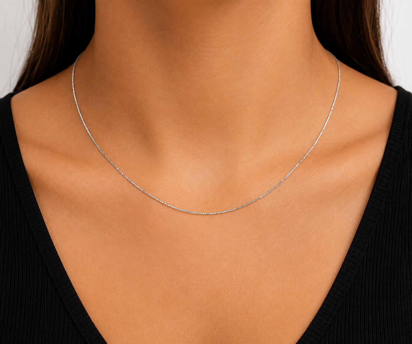 Collana Unisex Veneziana in oro bianco 18Kt TIZIANO TIZ ORCAT 246/B