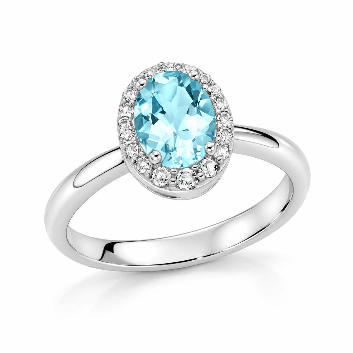 Anello da Donna con Gemma del Cielo Ovale Piccolo Miluna MIL4250