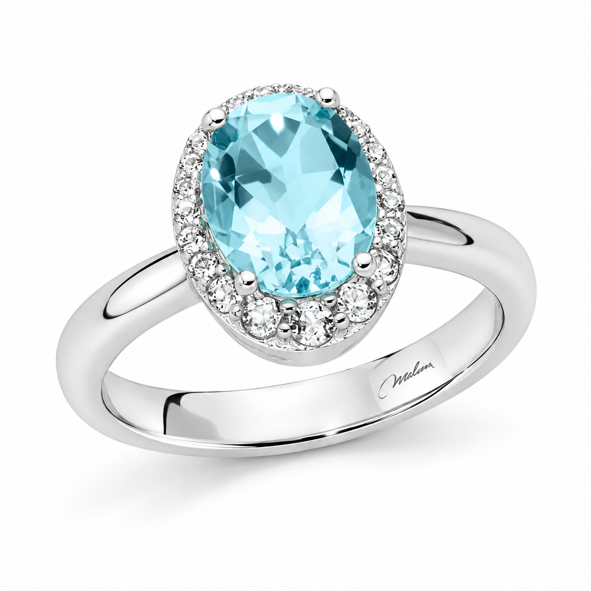 Miluna Women's 9KT White Gold "Gemme del Cielo" Ring MIL LID4083X
