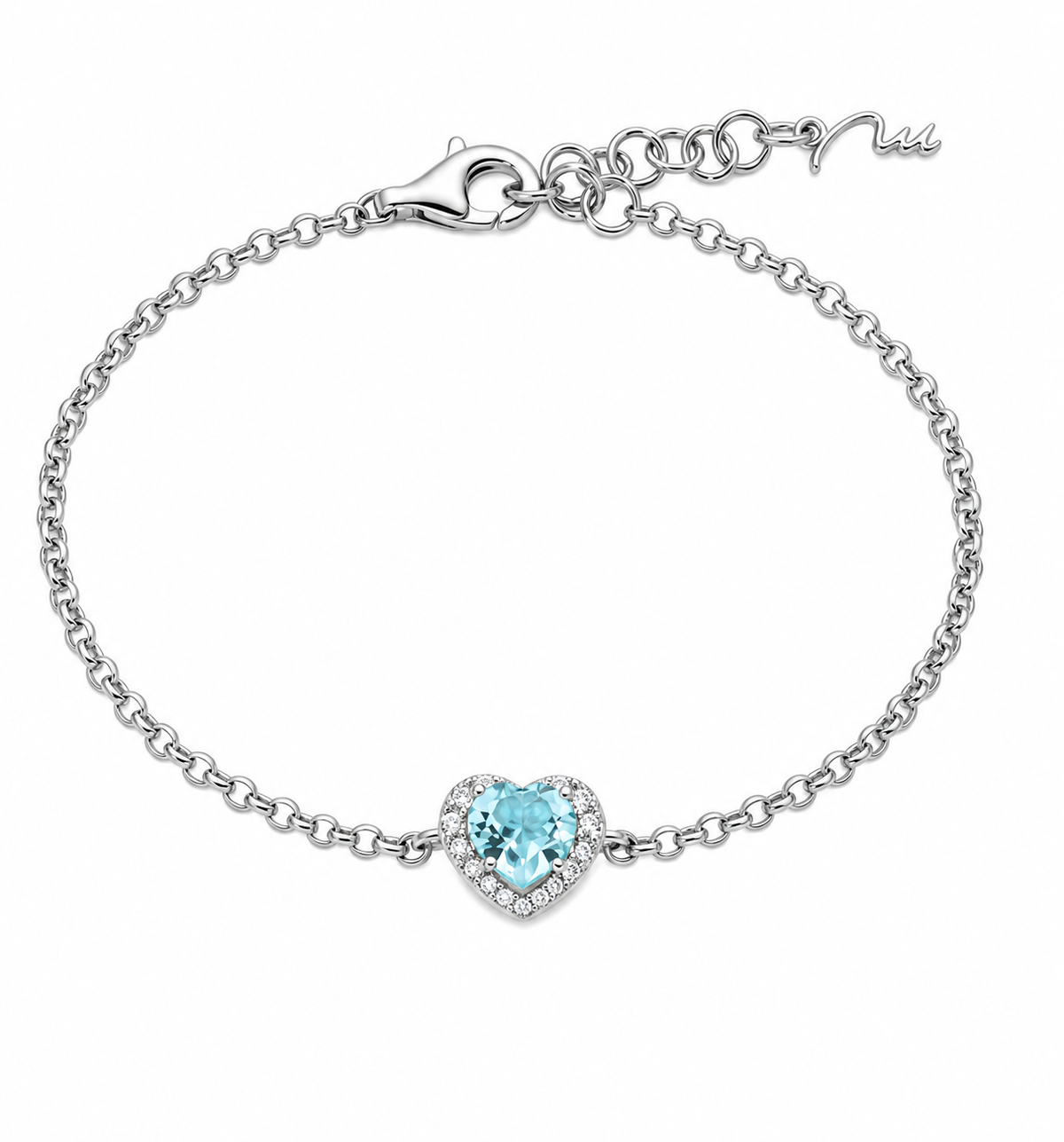 Bracciale da Donna Gemma del Cielo Cuore Piccolo in Argento Miluna MIL BRD1252