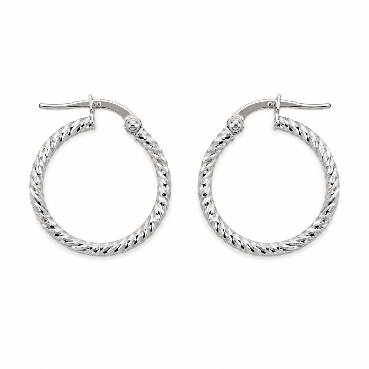 Orecchini A Cerchio Donna in oro bianco 18Kt TIZIANO TIZ OR 140