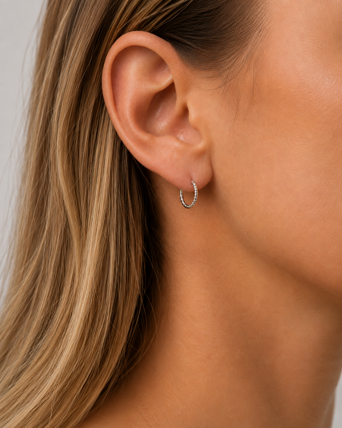 Orecchini A Cerchio Donna in oro bianco 18Kt TIZIANO TIZ OR 140