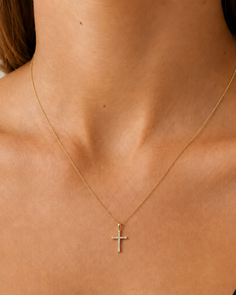 Ciondolo Croce da Donna in oro 18Kt TIZIANO TIZ ORCND 16