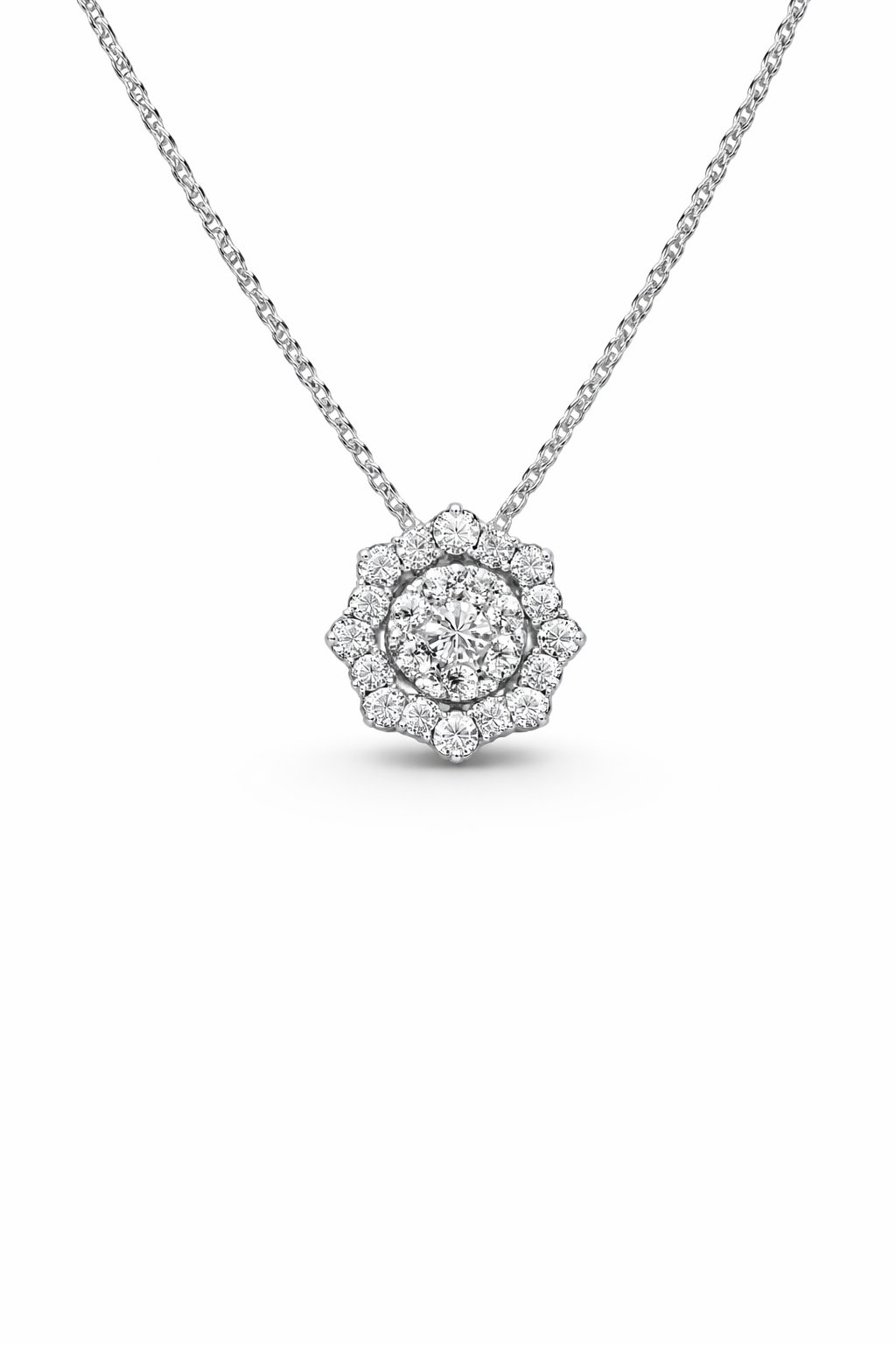 Collana da Donna Punto Luce Pave in oro bianco e diamanti PG GIOIELLI PG CIOLUCET\1