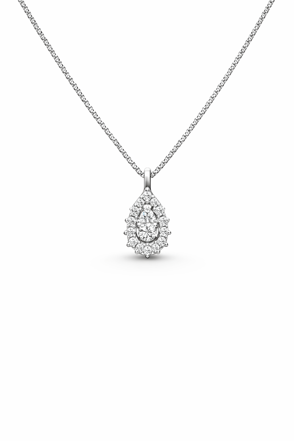Collana da Donna con pendente a Goccia in oro bianco e diamanti PG GIOIELLI PG CIOCOOLG/2