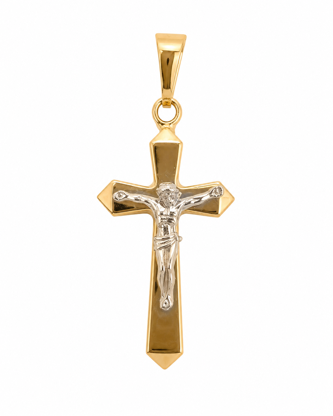 Ciondolo Croce da Uomo bicolore in oro 18Kt TIZIANO TIZ ORCND 639