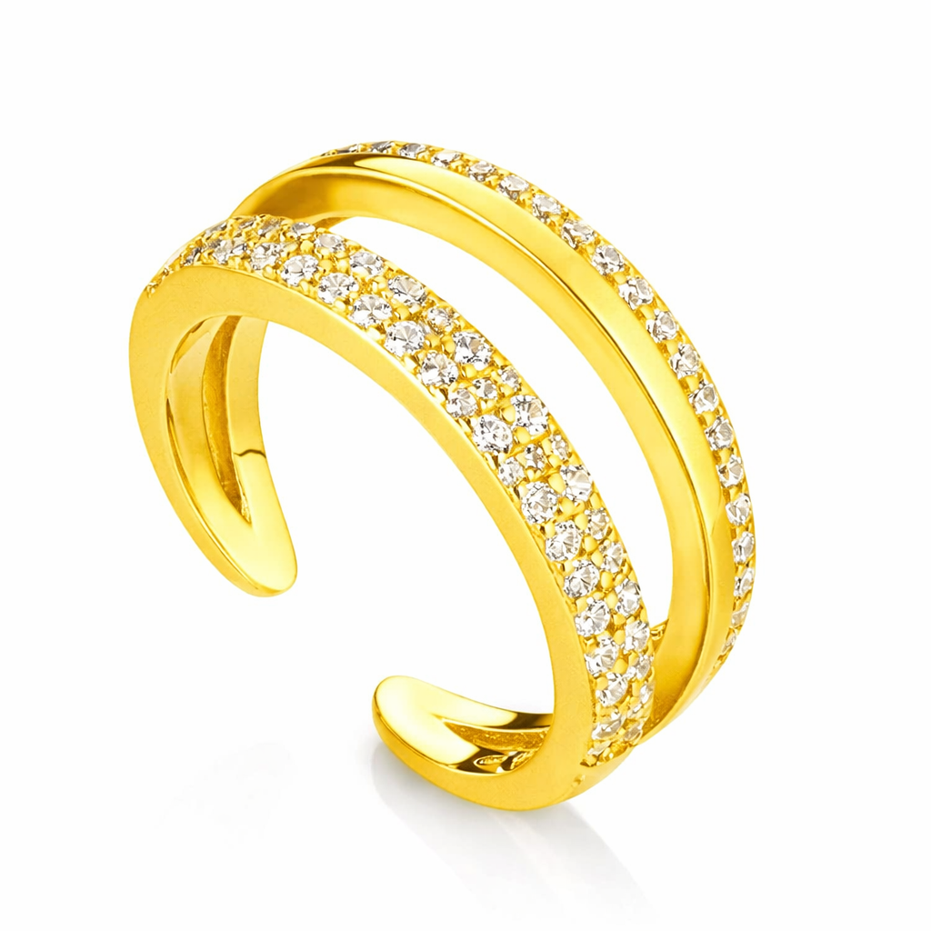 Anello da Donna Doppia Riviera in Argento 925 Marcello Pane MP ANTJ 003G
