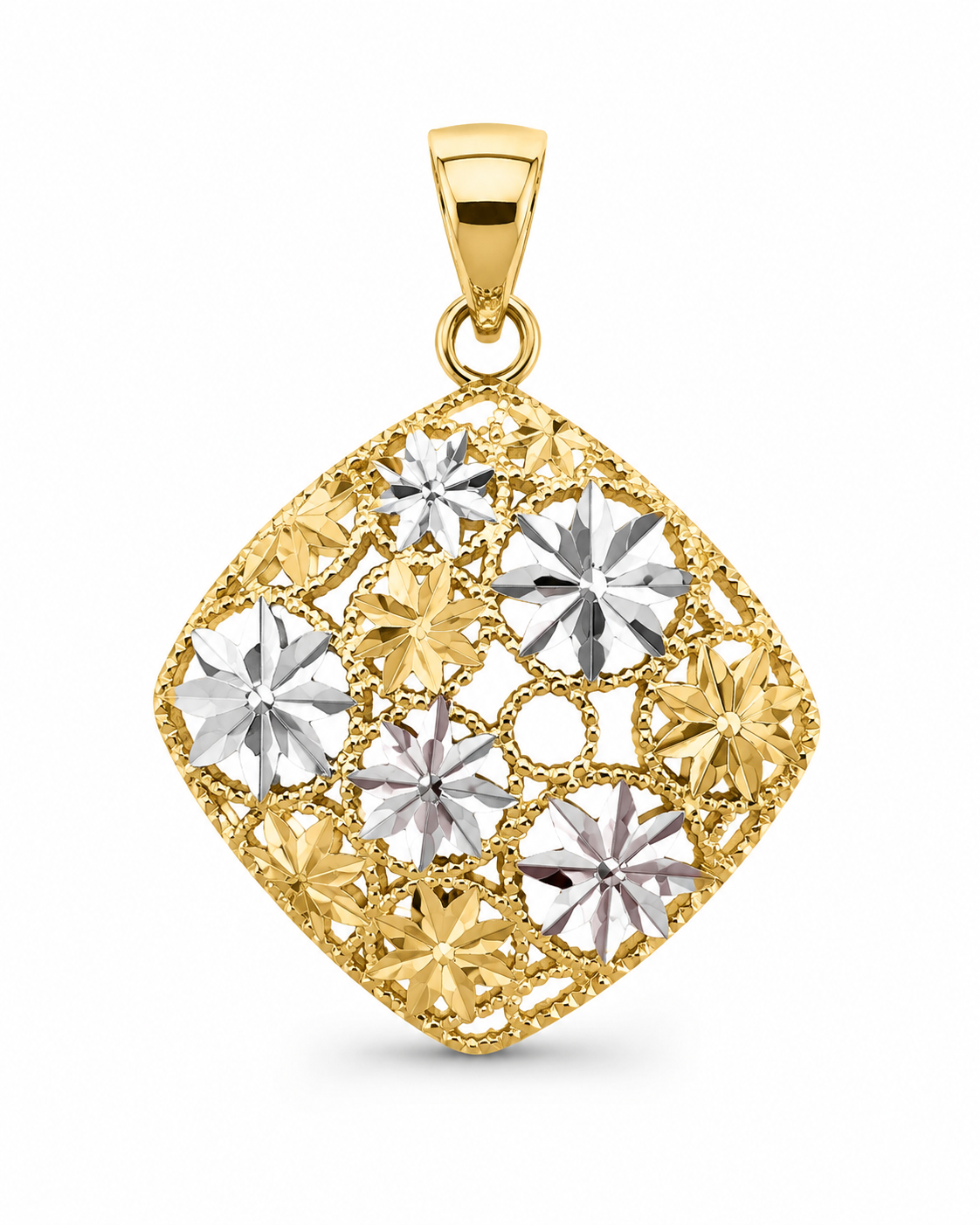 Ciondolo Rombo Bicolore Donna in oro 18KT TIZIANO TIZ ORCND 140