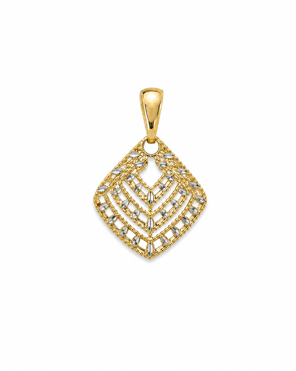Ciondolo Rombo Bicolore Donna in oro 18Kt TIZIANO TIZ ORCND 148