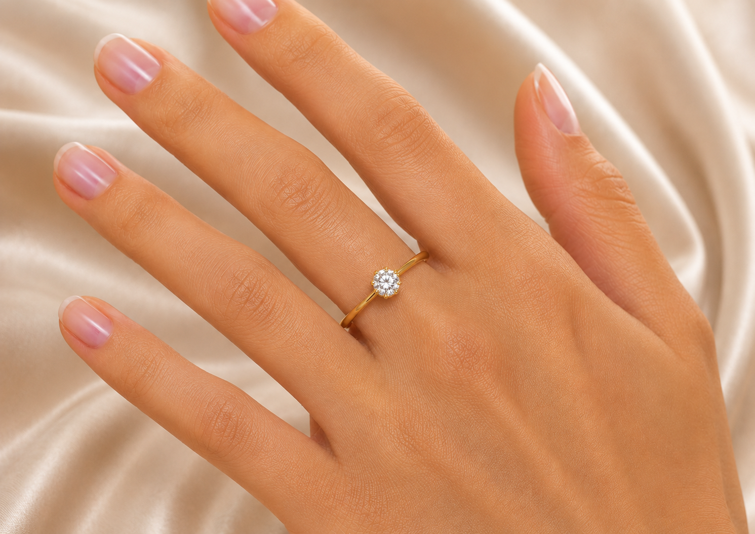 Anello Solitario da Donna in oro 18Kt TIZIANO TIZ ANOR 10