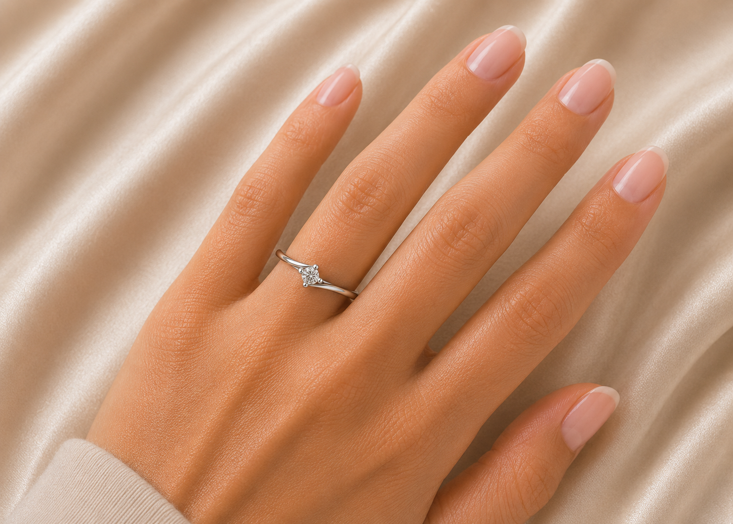Solitario da Donna in Oro Bianco e Diamante ct 0,26 F VVS 1 Tiziano TIZ SOL 016