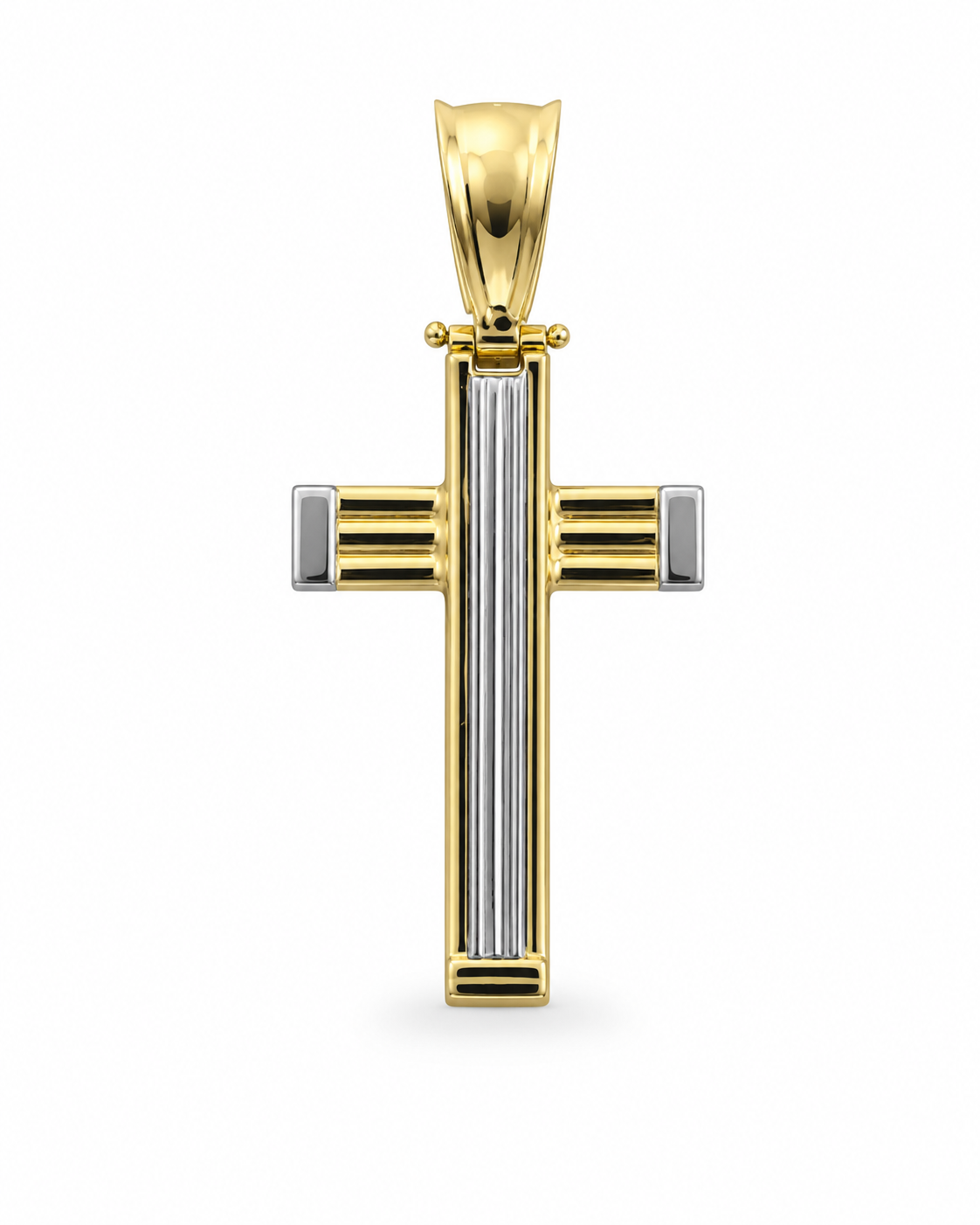 Ciondolo Croce Bicolore Uomo in oro 18Kt TIZIANO TIZ ORCND 117
