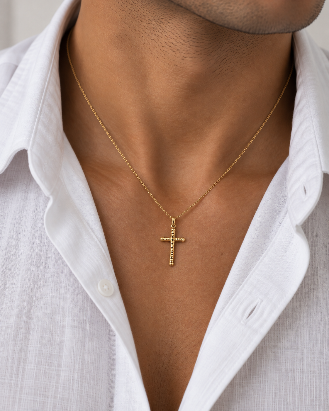 Ciondolo Croce Sfaccettata in Oro Giallo 18Kt TIZIANO TIZ ORCND 202
