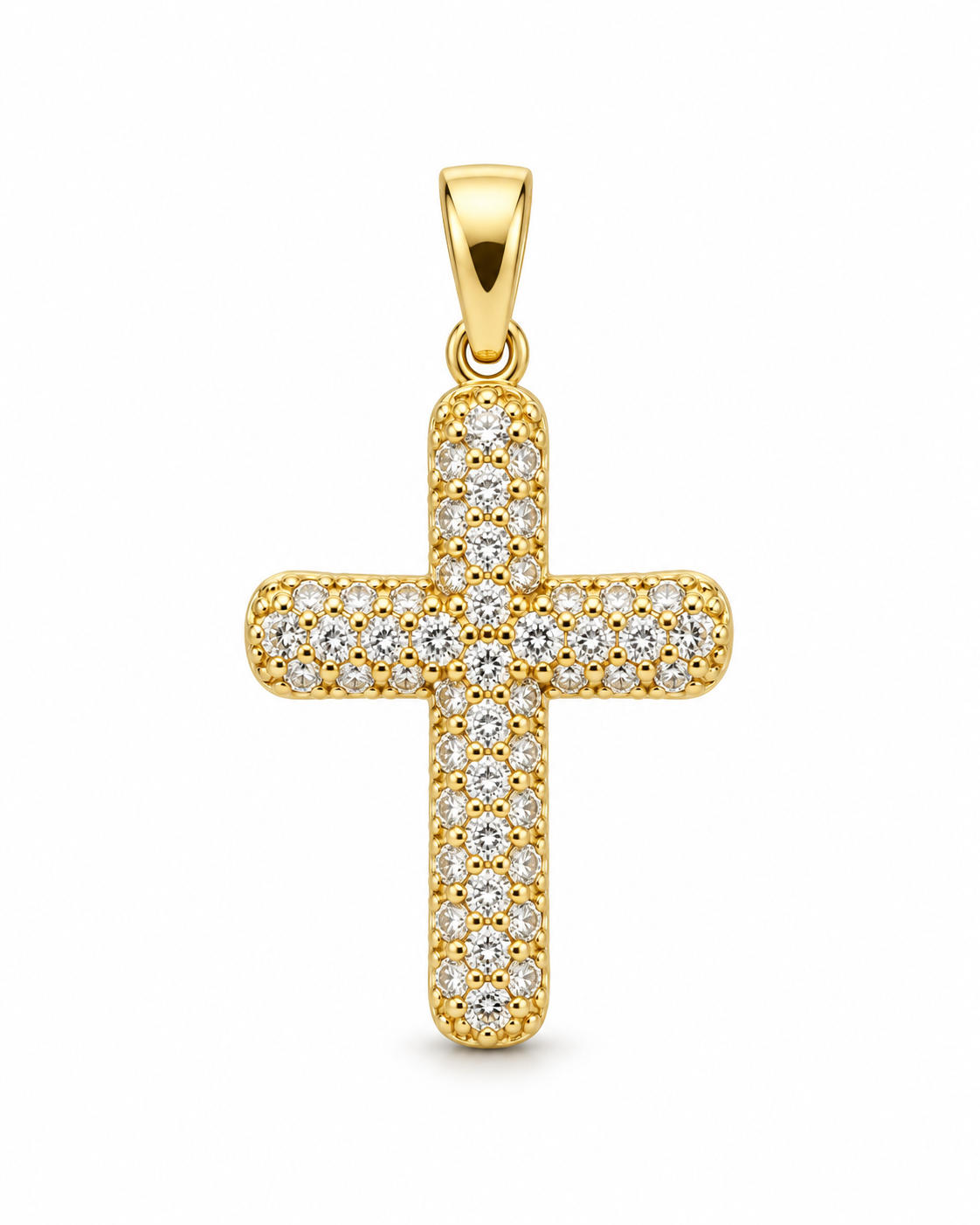 Ciondolo Croce con Pietre Bianche 18Kt TIZIANO TIZ ORCND 154