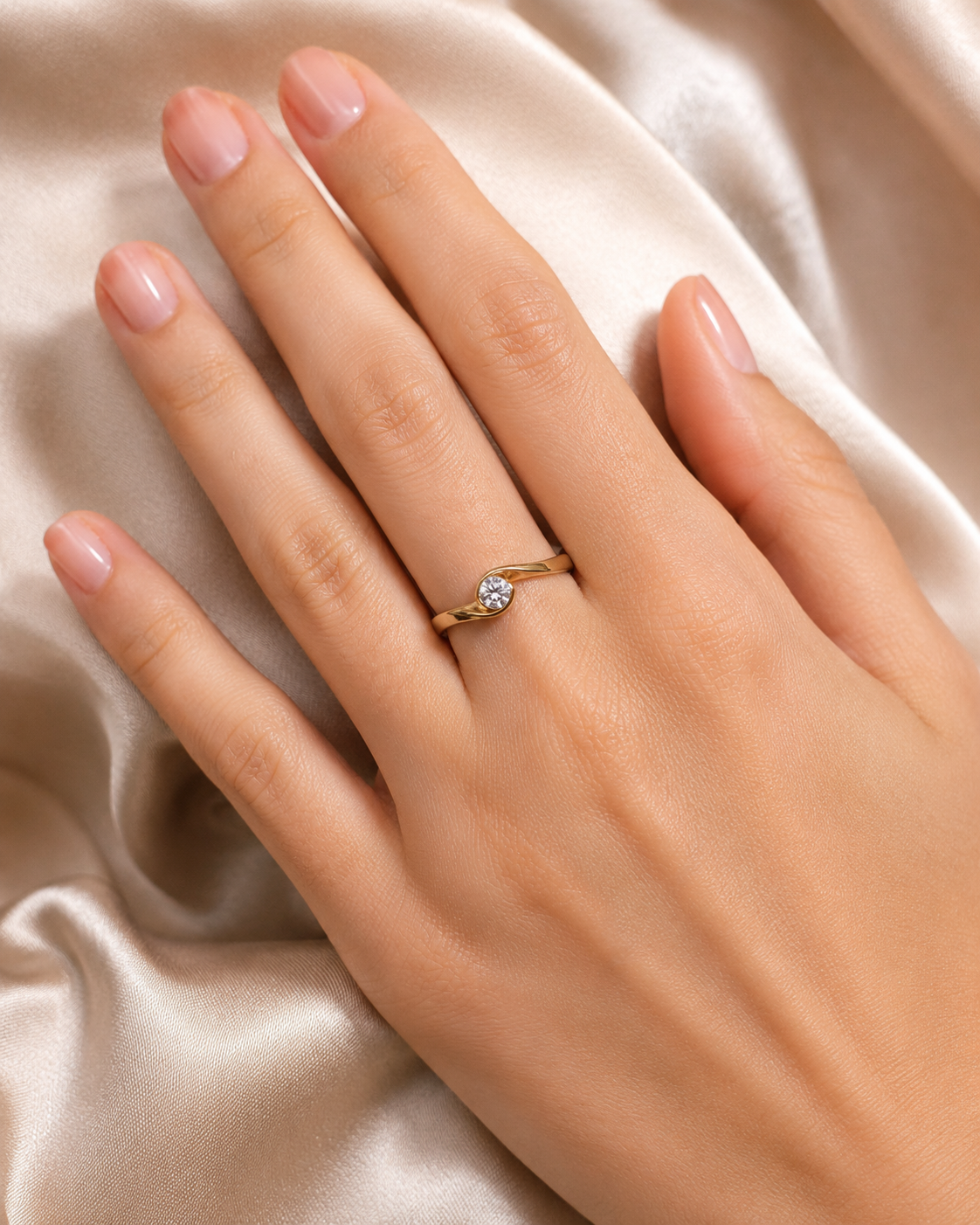 Anello da Donna Solitario in oro 18Kt Tiziano TIZ ANOR 408