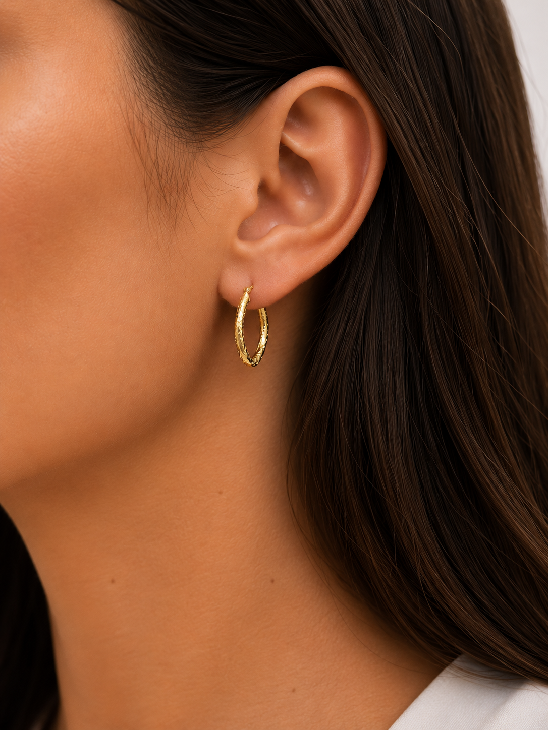 Orecchini a Cerchio Ondulato Da Donna in Oro 18Kt TIZIANO TIZ OR 174