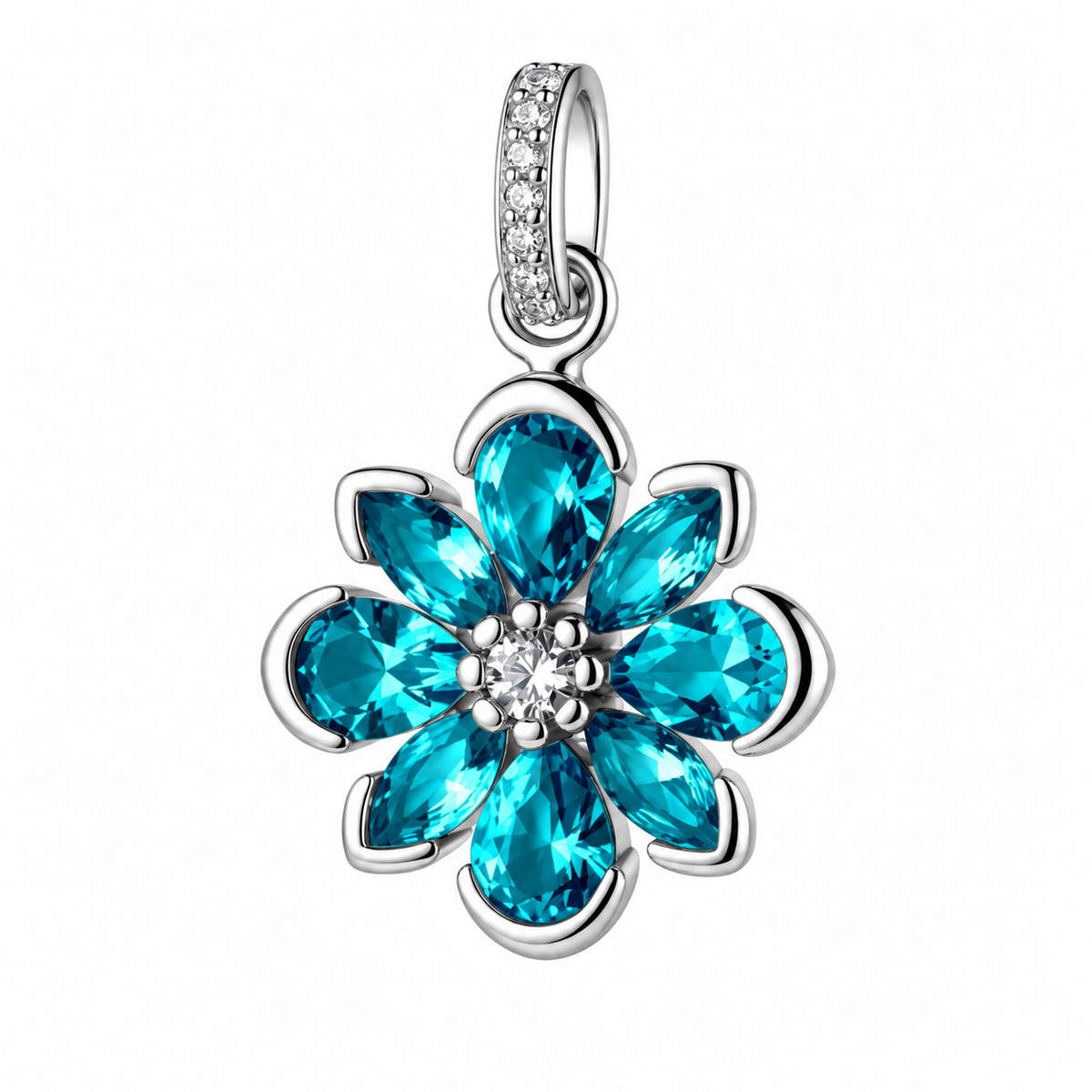 Pendente da Donna con fiore e cubic zirconia in Argento 925 Brosway BROS FAG33