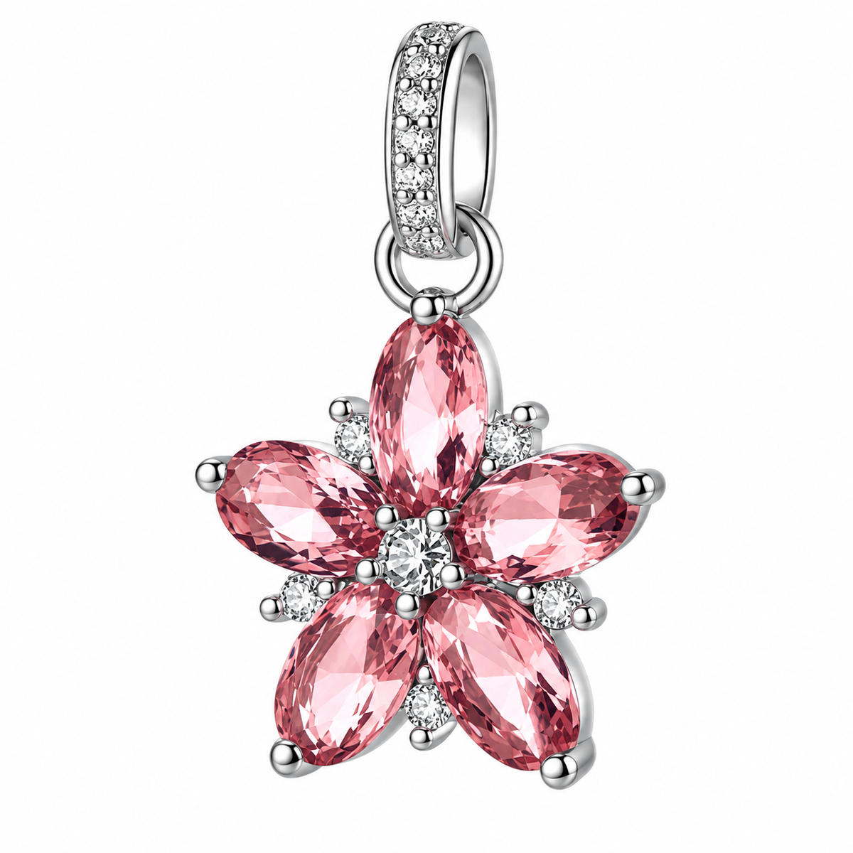 Pendente da Donna con fiore e cubic zirconia in Argento 925 Brosway BROS FTP34