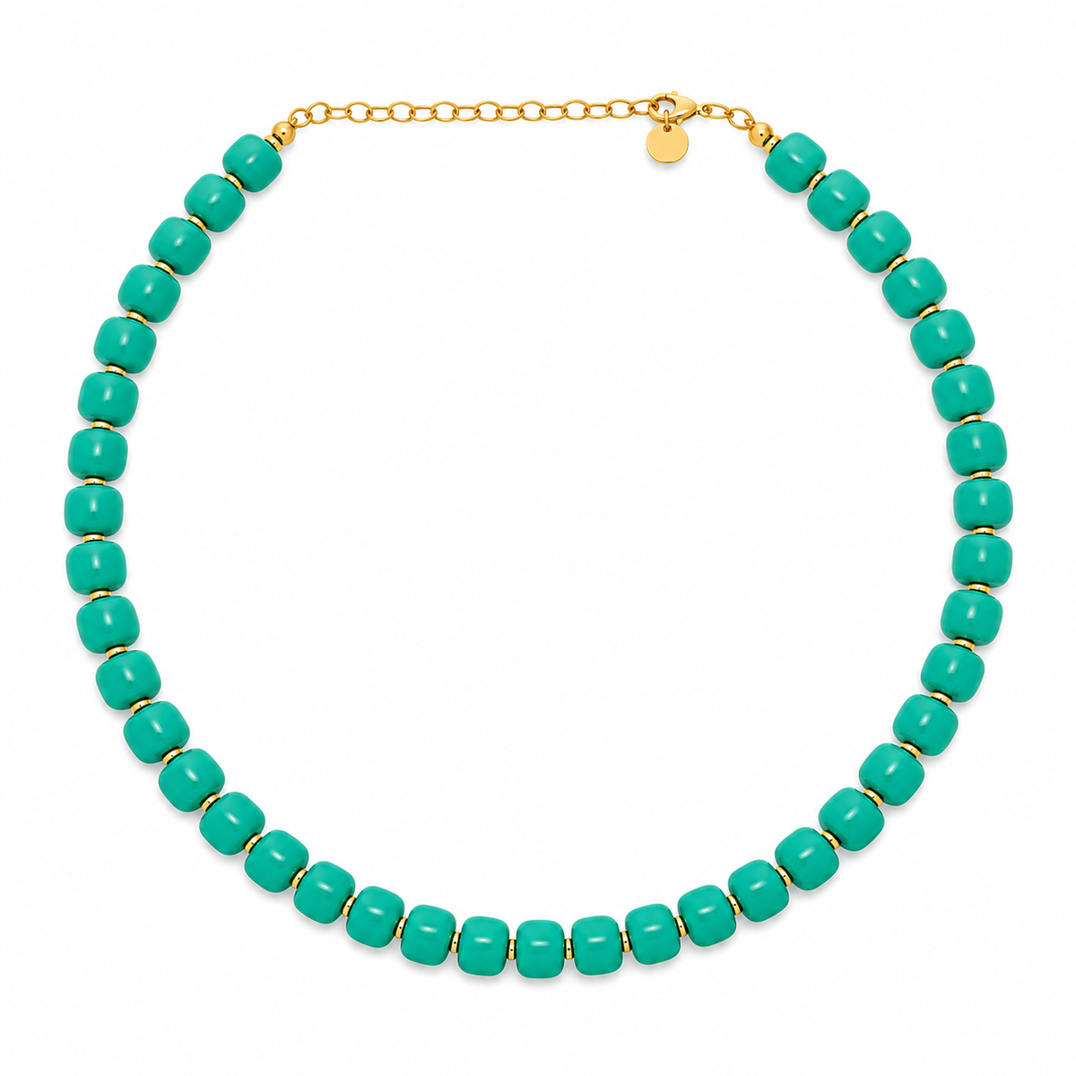 Girocollo da Donna Base per charm Ibiza verde laguna in Argento 925 Rue de Mille RDM CB-LGR 16 C14