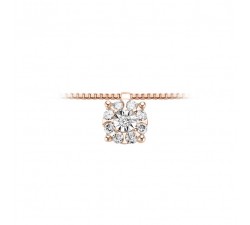 Collana da Donna  in Oro Rosa con Diamanti ct0,07 DONNA ORO