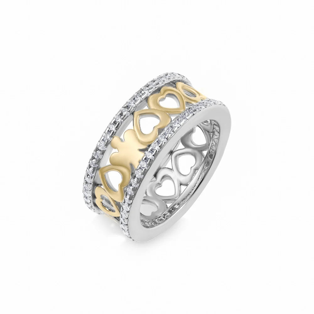 Anello da Donna Angelo e Cuori in Argento Dorato Giannotti GIA468