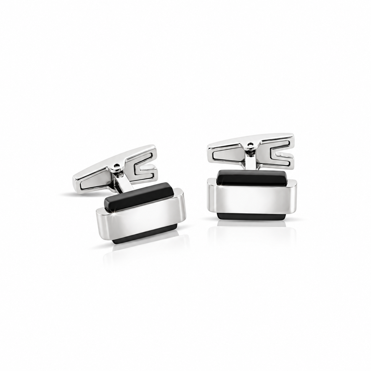 Comete COM UGM102 Men's Customizable Steel Cufflinks