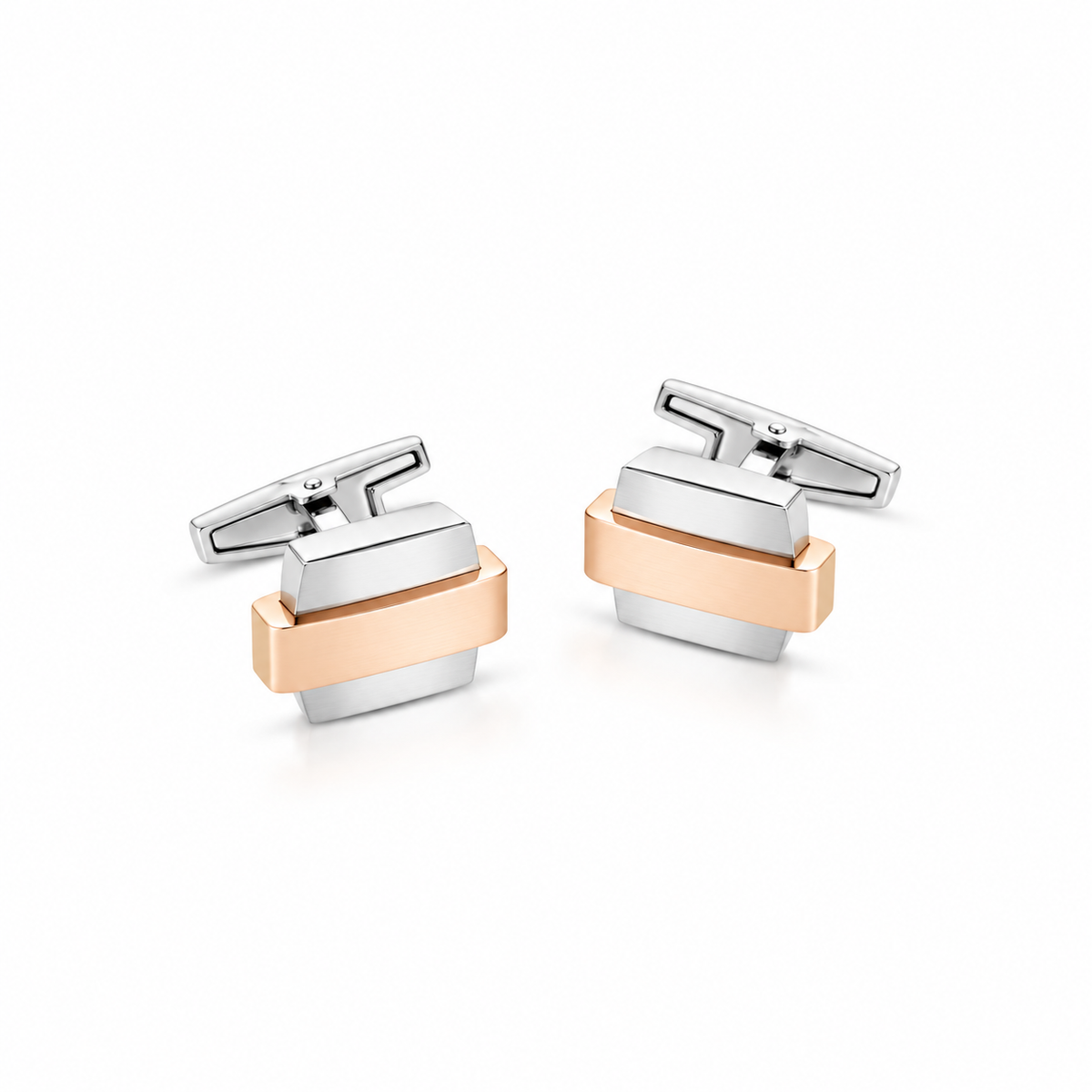 Comete COM UGM102 Men's Customizable Steel Cufflinks